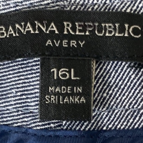 Banana Republic Gray Avery Preppy Lagenlook Linen Blend Trouser Pants Size 16L - Picture 6 of 12